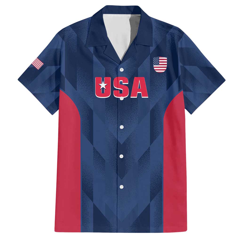 Custom USA Cricket Hawaiian Shirt Go United States Simple Version - Wonder Print Shop