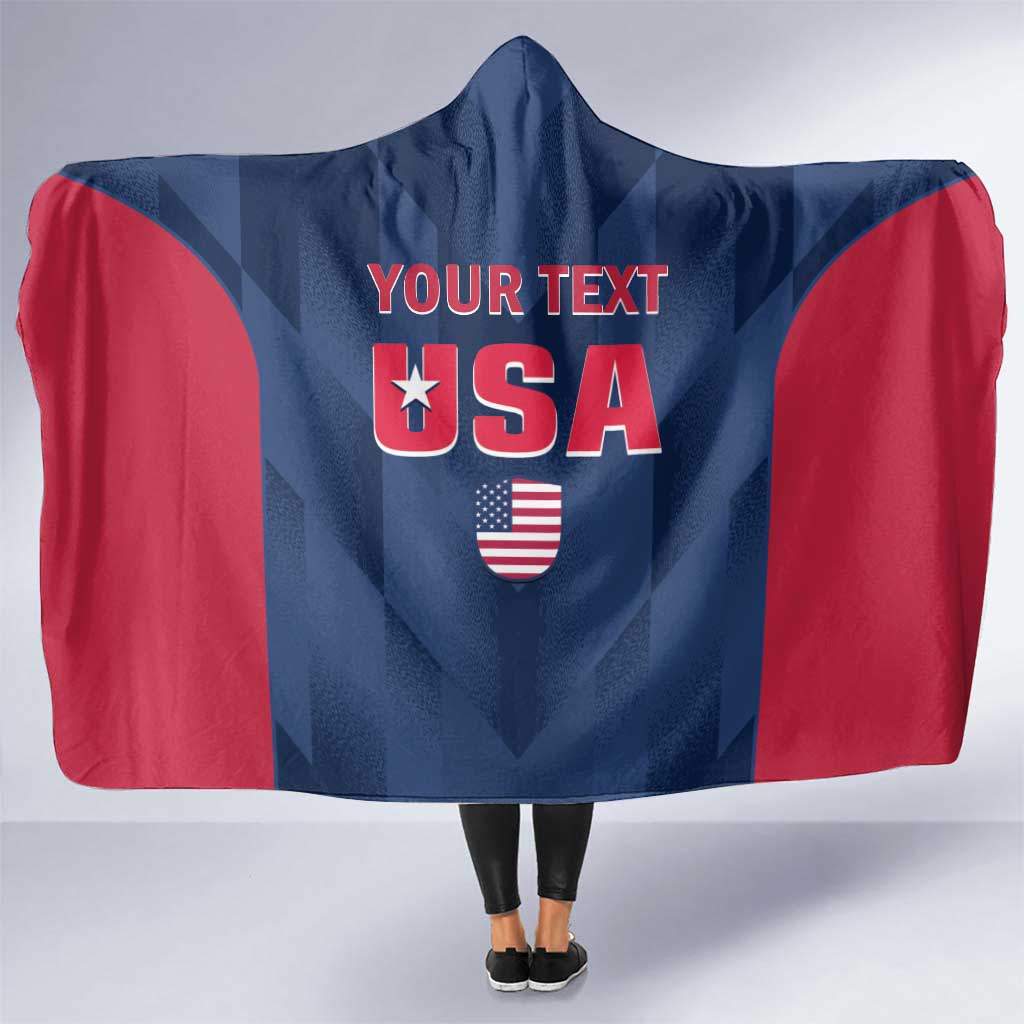 Custom USA Cricket Hooded Blanket Go United States Simple Version