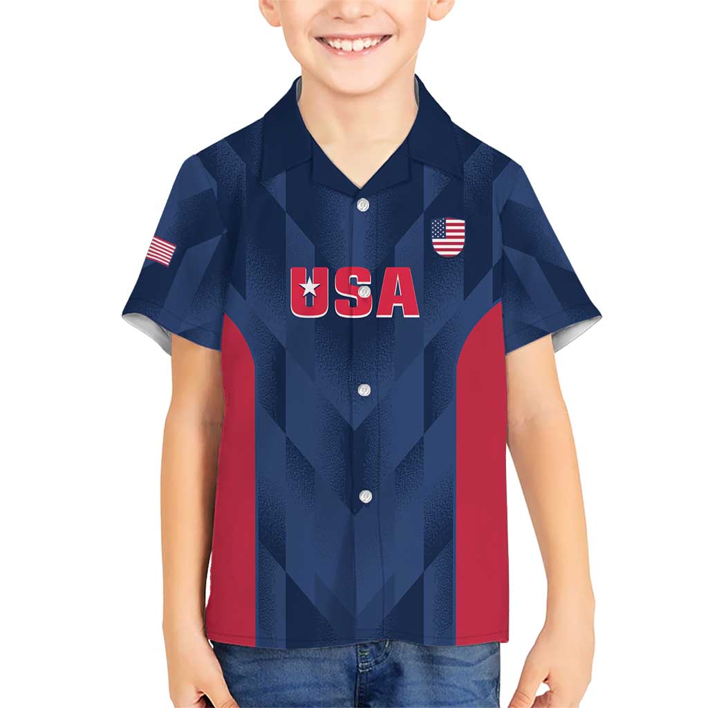 Custom USA Cricket Kid Hawaiian Shirt Go United States Simple Version - Wonder Print Shop