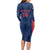 Custom USA Cricket Long Sleeve Bodycon Dress Go United States Simple Version - Wonder Print Shop