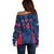 Custom USA Cricket Off Shoulder Sweater Go United States Simple Version - Wonder Print Shop