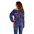 Custom USA Cricket Off Shoulder Sweater Go United States Simple Version - Wonder Print Shop