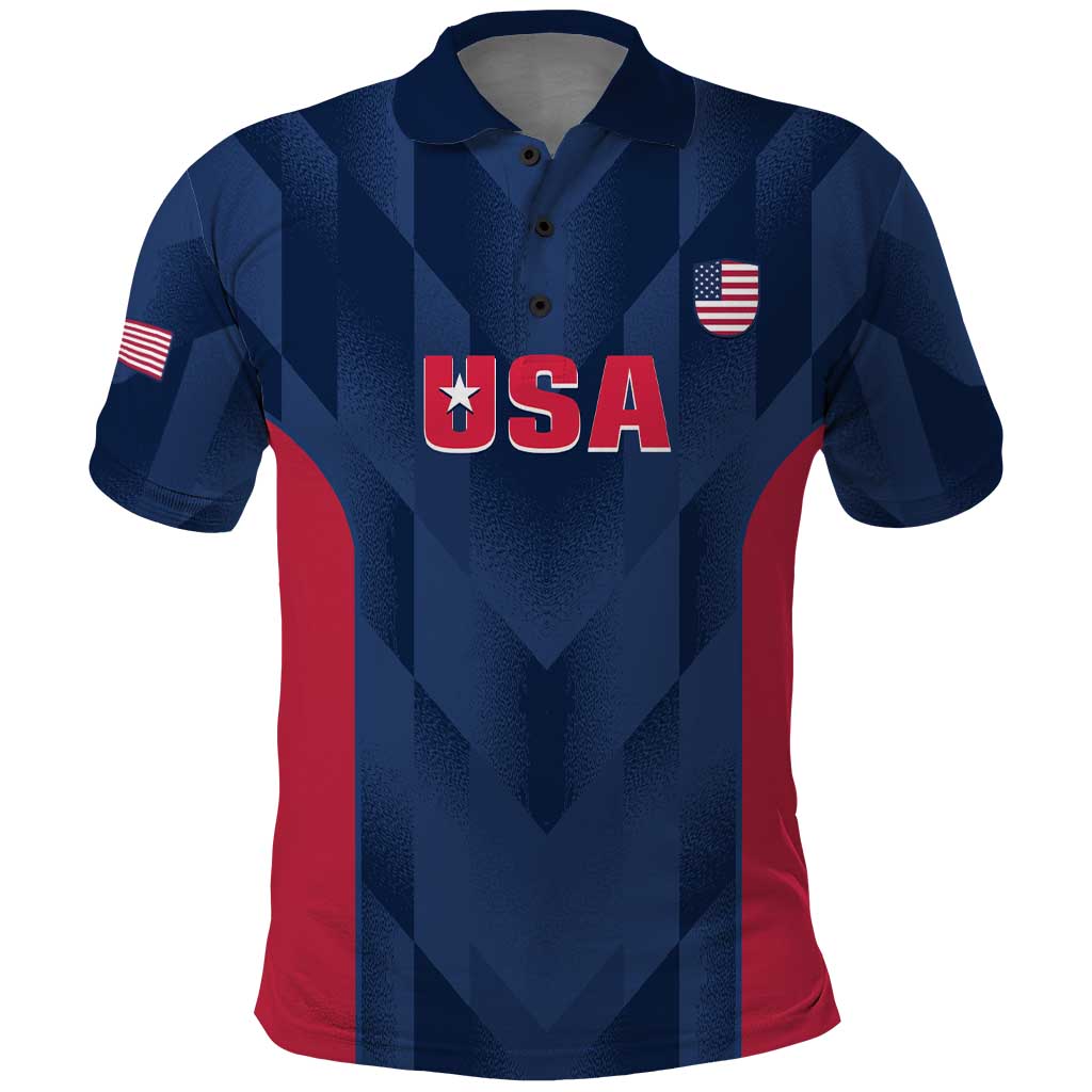 Custom USA Cricket Polo Shirt Go United States Simple Version - Wonder Print Shop