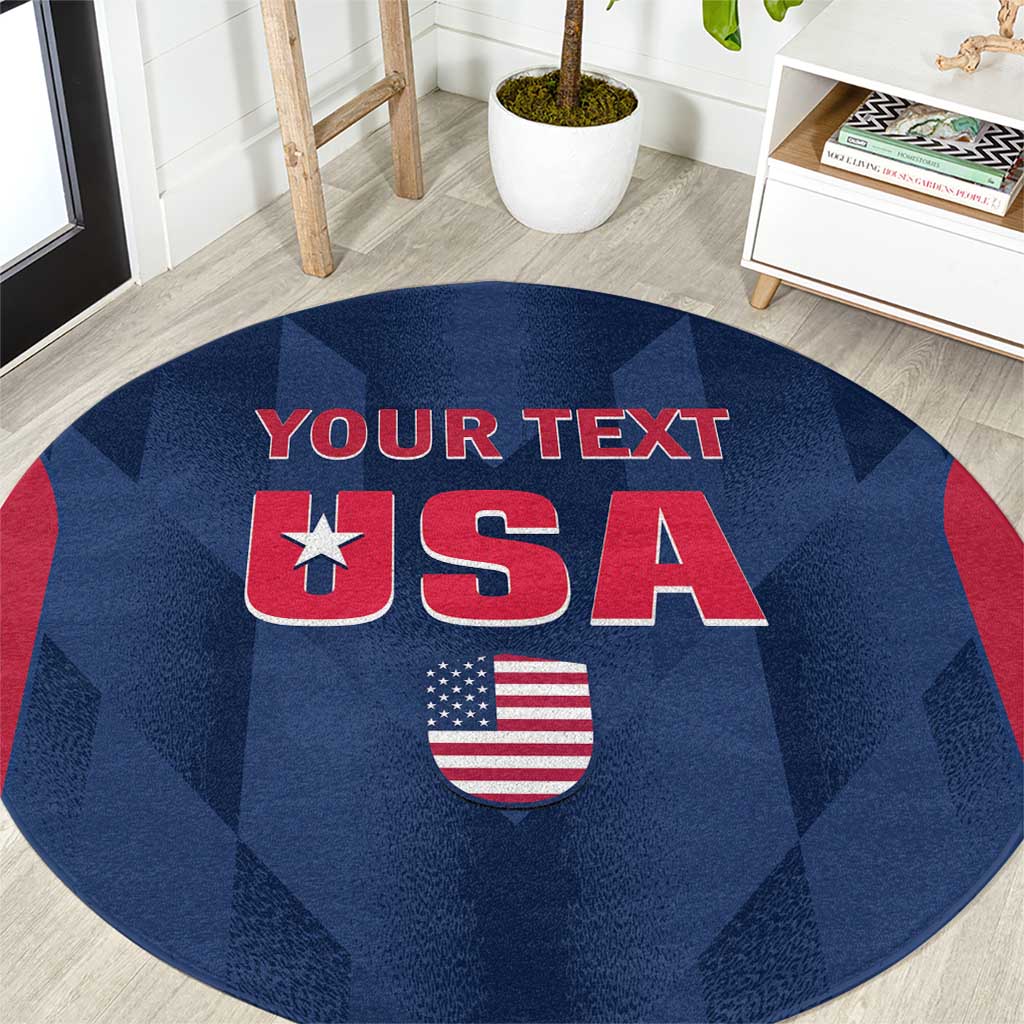 Custom USA Cricket Round Carpet Go United States Simple Version