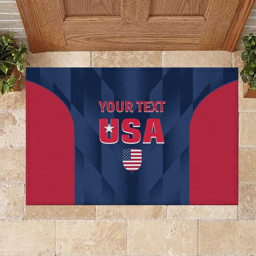 Custom USA Cricket Rubber Doormat Go United States Simple Version