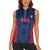 Custom USA Cricket Women Sleeveless Polo Shirt Go United States Simple Version