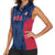 Custom USA Cricket Women Sleeveless Polo Shirt Go United States Simple Version