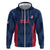 Custom USA Cricket Zip Hoodie Go United States Simple Version