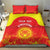 Custom Kyrgyzstan Football Bedding Set Go White Falcons Sporty Style - Wonder Print Shop