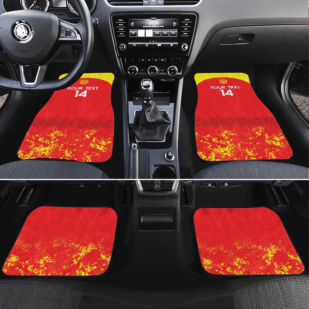 Custom Kyrgyzstan Football Car Mats Go White Falcons Sporty Style - Wonder Print Shop