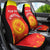 Custom Kyrgyzstan Football Car Seat Cover Go White Falcons Sporty Style - Wonder Print Shop