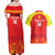 Custom Kyrgyzstan Football Couples Matching Off Shoulder Maxi Dress and Hawaiian Shirt Go White Falcons Sporty Style - Wonder Print Shop