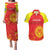 Custom Kyrgyzstan Football Couples Matching Puletasi and Hawaiian Shirt Go White Falcons Sporty Style - Wonder Print Shop