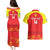 Custom Kyrgyzstan Football Couples Matching Puletasi and Hawaiian Shirt Go White Falcons Sporty Style - Wonder Print Shop