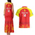 Custom Kyrgyzstan Football Couples Matching Tank Maxi Dress and Hawaiian Shirt Go White Falcons Sporty Style - Wonder Print Shop