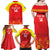 Custom Kyrgyzstan Football Family Matching Off Shoulder Maxi Dress and Hawaiian Shirt Go White Falcons Sporty Style - Wonder Print Shop