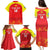 Custom Kyrgyzstan Football Family Matching Puletasi and Hawaiian Shirt Go White Falcons Sporty Style - Wonder Print Shop