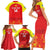 Custom Kyrgyzstan Football Family Matching Short Sleeve Bodycon Dress and Hawaiian Shirt Go White Falcons Sporty Style - Wonder Print Shop