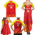 Custom Kyrgyzstan Football Family Matching Summer Maxi Dress and Hawaiian Shirt Go White Falcons Sporty Style - Wonder Print Shop