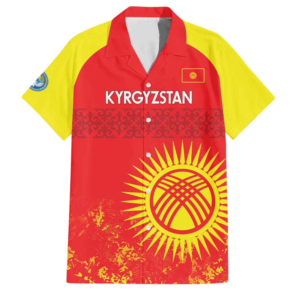 Custom Kyrgyzstan Football Hawaiian Shirt Go White Falcons Sporty Style - Wonder Print Shop