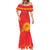 Custom Kyrgyzstan Football Mermaid Dress Go White Falcons Sporty Style - Wonder Print Shop