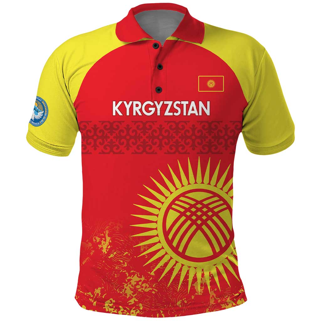 Custom Kyrgyzstan Football Polo Shirt Go White Falcons Sporty Style - Wonder Print Shop