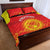 Custom Kyrgyzstan Football Quilt Bed Set Go White Falcons Sporty Style