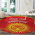 Custom Kyrgyzstan Football Round Carpet Go White Falcons Sporty Style