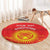 Custom Kyrgyzstan Football Round Carpet Go White Falcons Sporty Style