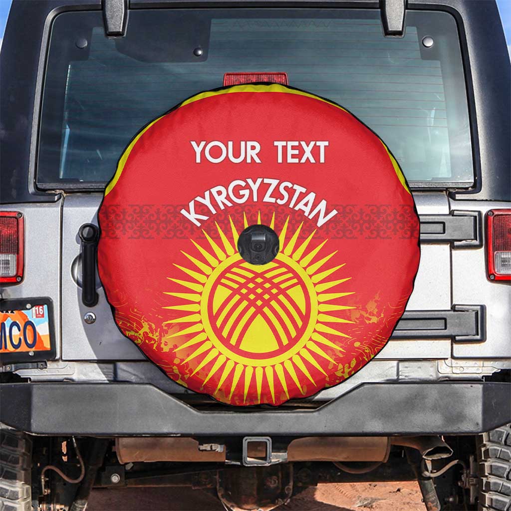 Custom Kyrgyzstan Football Spare Tire Cover Go White Falcons Sporty Style