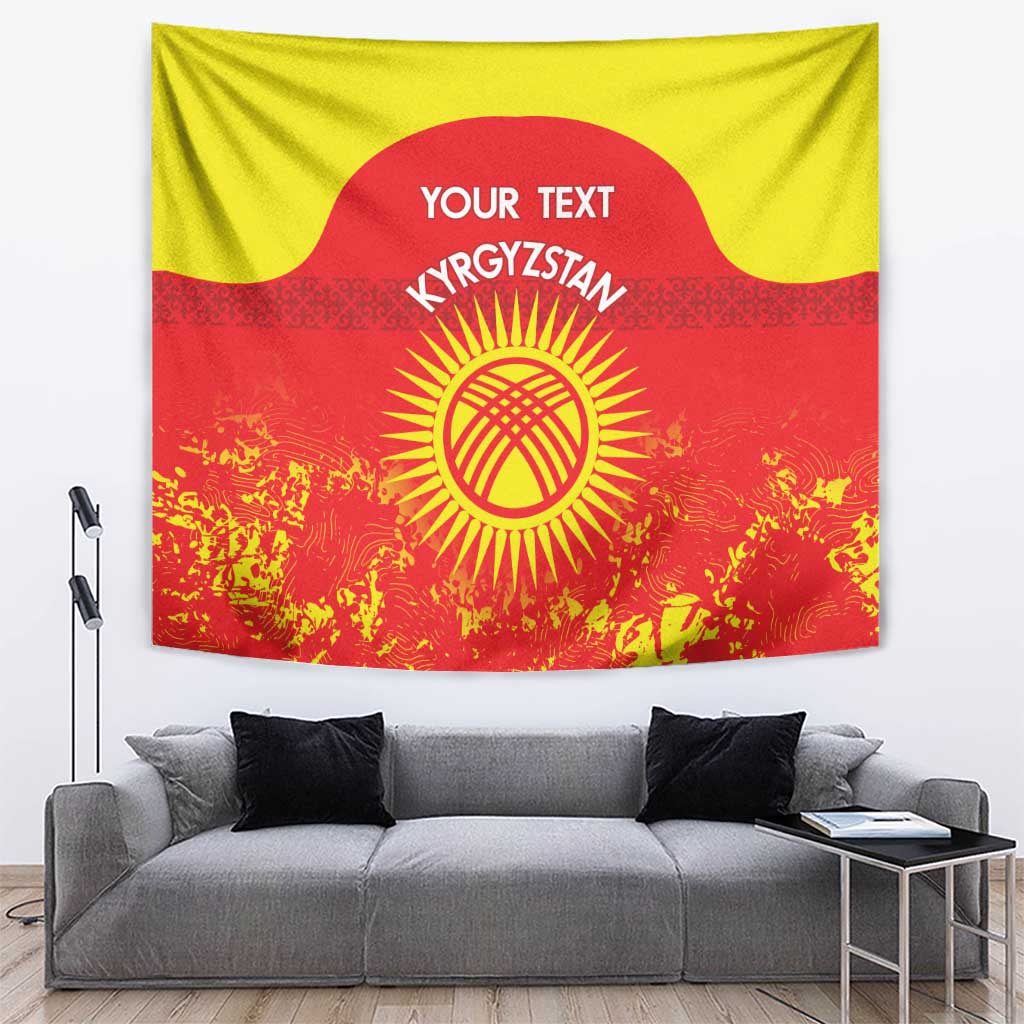 Custom Kyrgyzstan Football Tapestry Go White Falcons Sporty Style