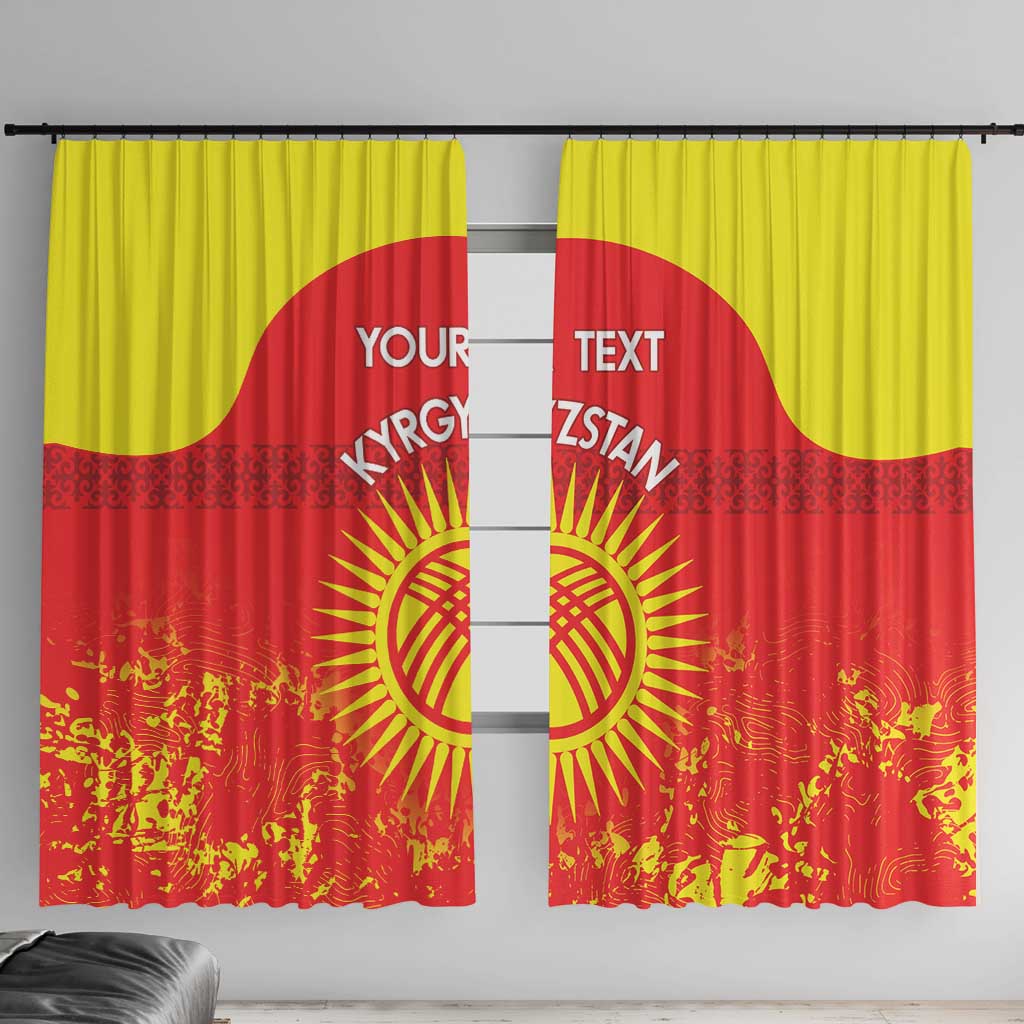 Custom Kyrgyzstan Football Window Curtain Go White Falcons Sporty Style