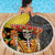 Mexico Dia De Los Muertos Beach Blanket Sugar Skull Sombrero Aztec Pattern - Wonder Print Shop