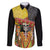 Mexico Dia De Los Muertos Family Matching Long Sleeve Bodycon Dress and Hawaiian Shirt Sugar Skull Sombrero Aztec Pattern