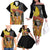 Mexico Dia De Los Muertos Family Matching Off The Shoulder Long Sleeve Dress and Hawaiian Shirt Sugar Skull Sombrero Aztec Pattern