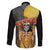 Mexico Dia De Los Muertos Family Matching Off The Shoulder Long Sleeve Dress and Hawaiian Shirt Sugar Skull Sombrero Aztec Pattern