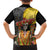 Mexico Dia De Los Muertos Family Matching Off Shoulder Maxi Dress and Hawaiian Shirt Sugar Skull Sombrero Aztec Pattern - Wonder Print Shop