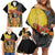 Mexico Dia De Los Muertos Family Matching Off Shoulder Short Dress and Hawaiian Shirt Sugar Skull Sombrero Aztec Pattern