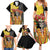 Mexico Dia De Los Muertos Family Matching Summer Maxi Dress and Hawaiian Shirt Sugar Skull Sombrero Aztec Pattern