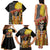 Mexico Dia De Los Muertos Family Matching Tank Maxi Dress and Hawaiian Shirt Sugar Skull Sombrero Aztec Pattern