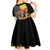 Mexico Dia De Los Muertos Kid Short Sleeve Dress Sugar Skull Sombrero Aztec Pattern