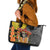 Mexico Dia De Los Muertos Leather Tote Bag Sugar Skull Sombrero Aztec Pattern - Wonder Print Shop