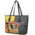 Mexico Dia De Los Muertos Leather Tote Bag Sugar Skull Sombrero Aztec Pattern - Wonder Print Shop