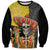 Mexico Dia De Los Muertos Sweatshirt Sugar Skull Sombrero Aztec Pattern