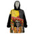 Mexico Dia De Los Muertos Wearable Blanket Hoodie Sugar Skull Sombrero Aztec Pattern