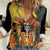 Mexico Dia De Los Muertos Women Casual Shirt Sugar Skull Sombrero Aztec Pattern