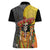 Mexico Dia De Los Muertos Women Polo Shirt Sugar Skull Sombrero Aztec Pattern