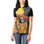 Mexico Dia De Los Muertos Women Polo Shirt Sugar Skull Sombrero Aztec Pattern