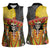 Mexico Dia De Los Muertos Women Sleeveless Polo Shirt Sugar Skull Sombrero Aztec Pattern