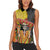 Mexico Dia De Los Muertos Women Sleeveless Polo Shirt Sugar Skull Sombrero Aztec Pattern